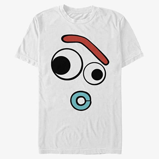 T-shirt Merch Pixar Toy Story 4 - Big Face Curious Forky Unisex T-Shirt White