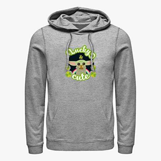 Merch Star Wars: The Mandalorian - Grogu Rainbow Unisex Hoodie Heather Grey