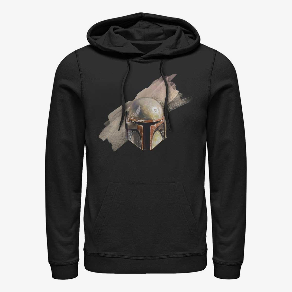 Oblečenie Merch Star Wars: The Mandalorian - Fett Helmet Unisex Hoodie Black