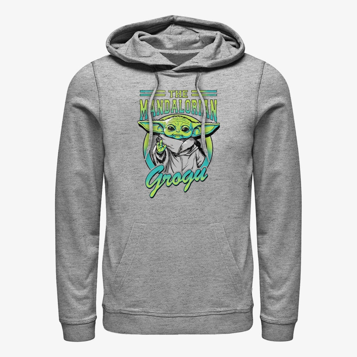 Sweaters Merch Star Wars: The Mandalorian - Grogu Collegiate Unisex Hoodie Heather Grey