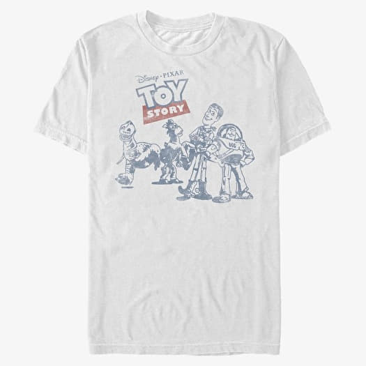 T-shirt Merch Disney Toy Story 1-3 - Vintage Comic Unisex T-Shirt White