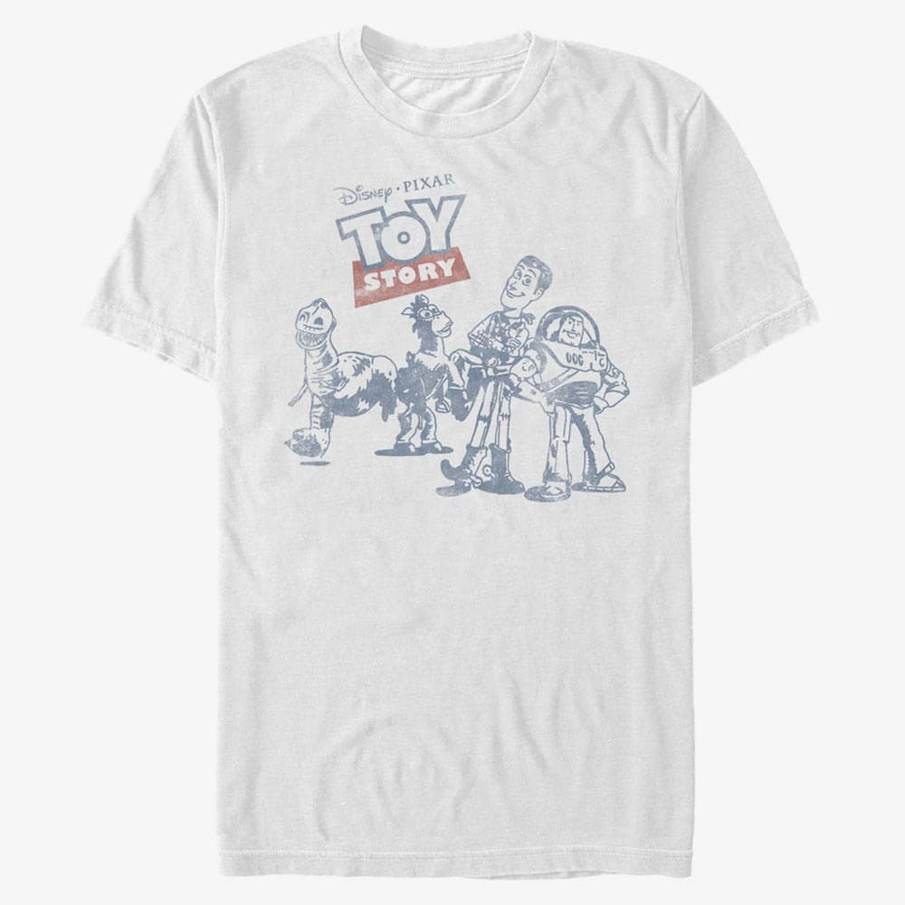 Tričká Merch Disney Toy Story 1-3 - Vintage Comic Unisex T-Shirt White