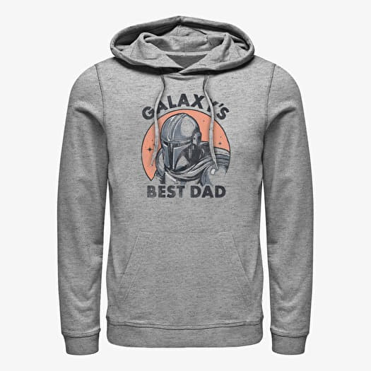 Sweatshirt Merch Star Wars: The Mandalorian - Galaxy Mando Unisex Hoodie Heather Grey