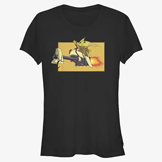T-shirt Merch Star Wars: The Mandalorian - Speeder Bike Force Women's T-Shirt Black