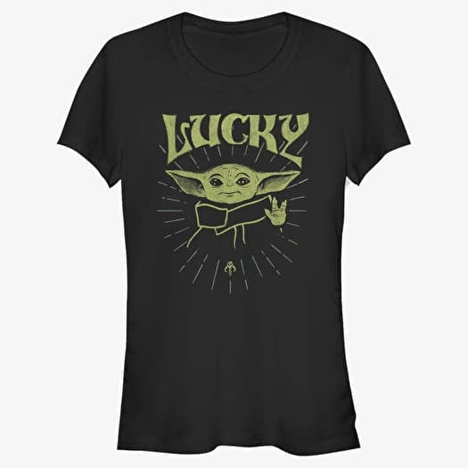 T-shirt Merch Star Wars: The Mandalorian - Force of Luck Women's T-Shirt Black