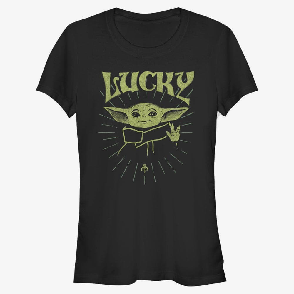 Magliette Merch Star Wars: The Mandalorian - Force of Luck Women's T-Shirt Black