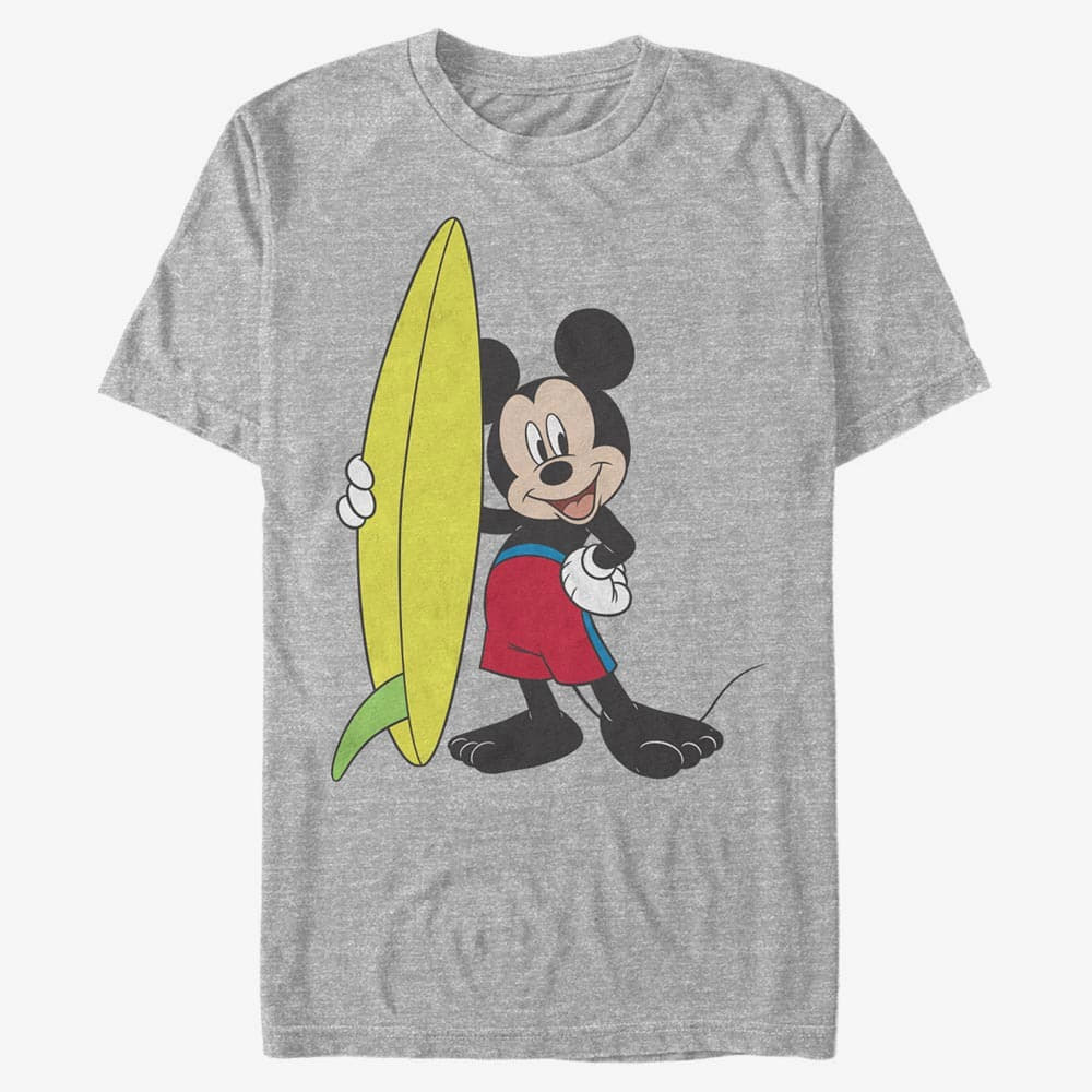 Tričká Merch Disney Classics Mickey Classic - Mickey Surf Unisex T-Shirt Heather Grey