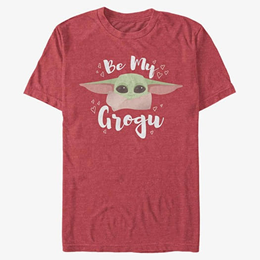 T-shirt Merch Star Wars: The Mandalorian - BY MY GROGU Unisex T-Shirt Vintage Heather Red