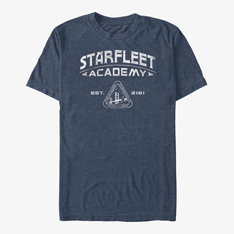 T-shirt Merch Paramount Star Trek - Starfleet Academics Unisex T-Shirt Vintage Heather Navy