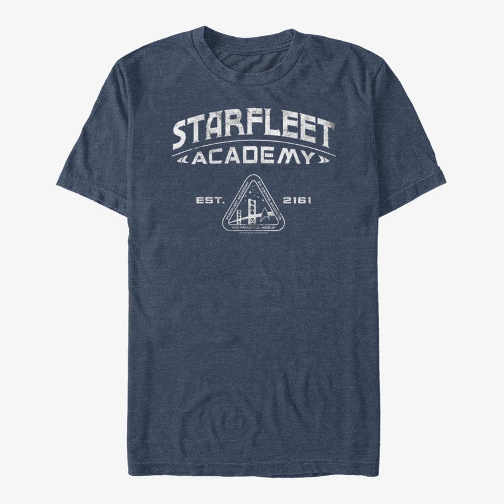 Magliette Merch Paramount Star Trek - Starfleet Academics Unisex T-Shirt Vintage Heather Navy