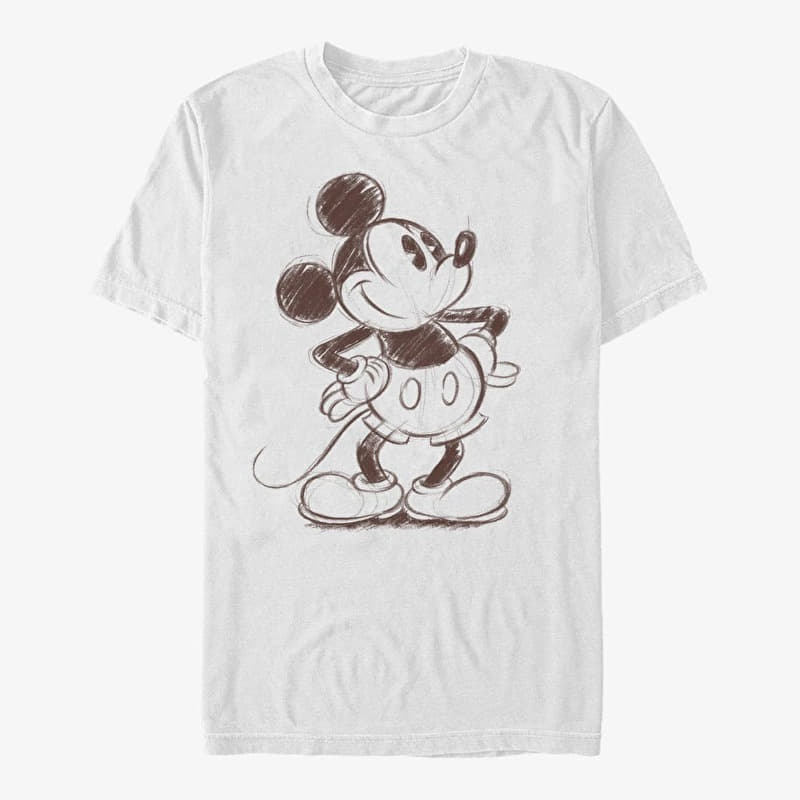 Camiseta Merch Disney Classics Mickey Classic - Sketchy Mickey Unisex T-Shirt White