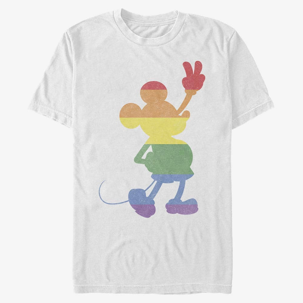 T-särgid Merch Disney Classics Mickey Classic - LOVE IS LOVE PRIDE MICKEY Unisex T-Shirt White