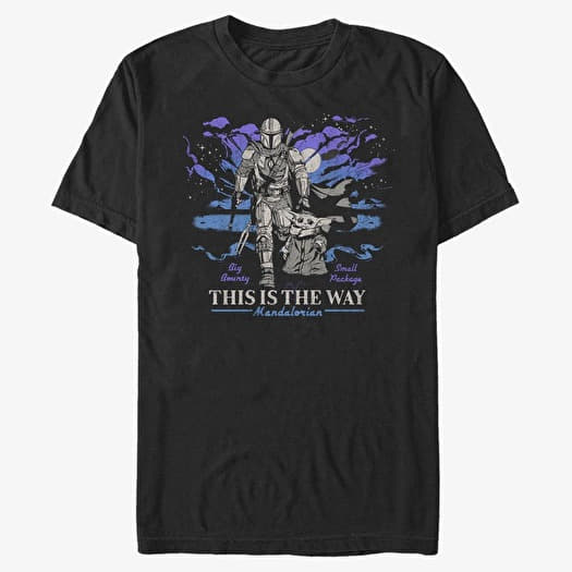 Merch Star Wars: The Mandalorian - Galaxy Unisex T-Shirt Black