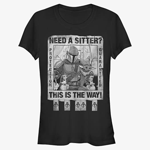Merch Star Wars: The Mandalorian - Protection Guaranteed Women's T-Shirt Black
