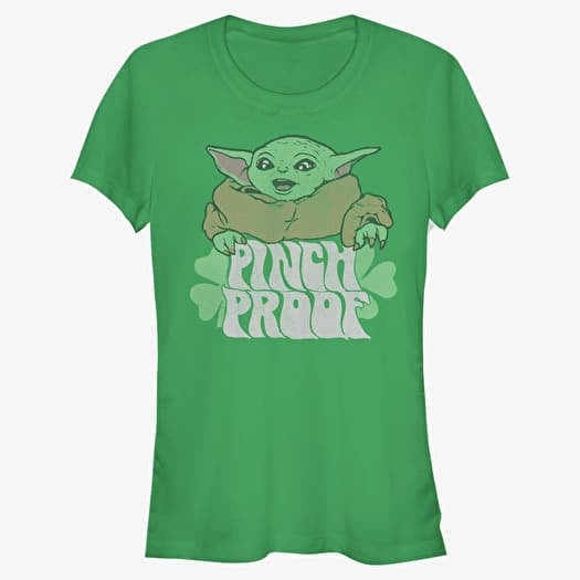 Majica Merch Star Wars: The Mandalorian - Pinch The Baby Women's T-Shirt Kelly Green