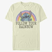 Merch Disney Classics Lilo & Stitch - STITCH RAINBOW Unisex T-Shirt Natural