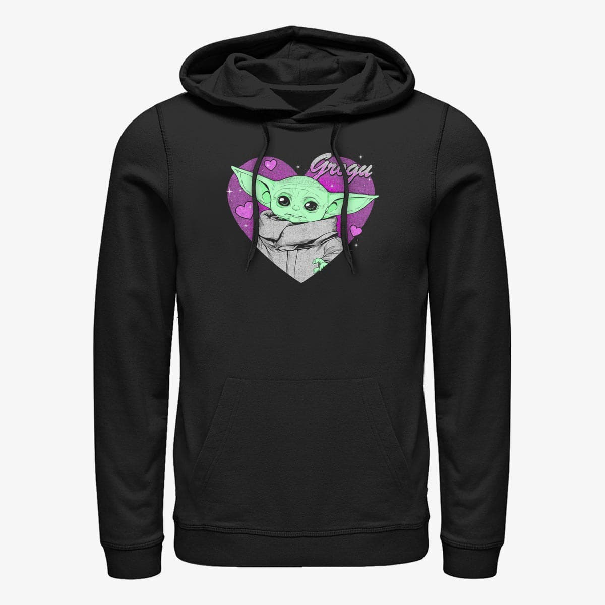 Felpe Merch Star Wars: The Mandalorian - Grogu Valentine Unisex Hoodie Black