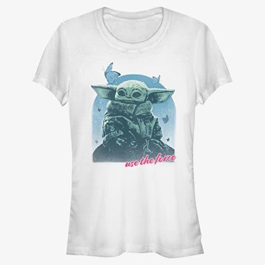 Merch Star Wars: The Mandalorian - MandoMon Epi6 Patient Women's T-Shirt White