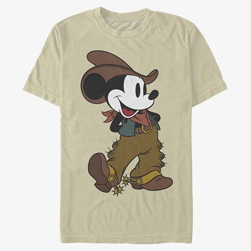 T-skjorte Merch Disney Classic Mickey - Cowboy Mickey Unisex T-Shirt Natural