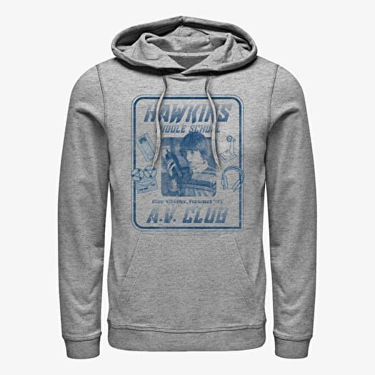 Mikina Merch Netflix Stranger Things - Mike Hawkins AV President Unisex Hoodie Heather Grey