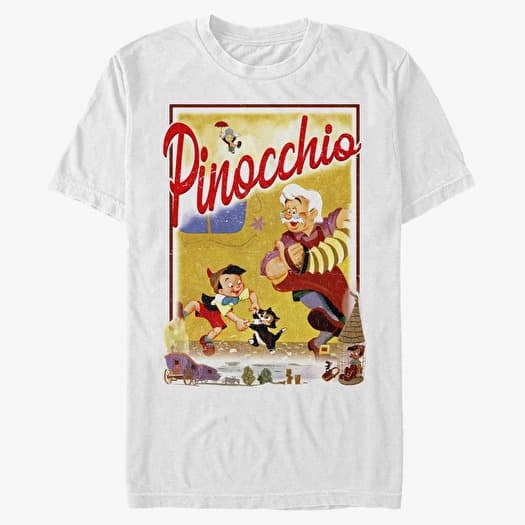 Camiseta Merch Disney Pinocchio - StoryBook Poster Unisex T-Shirt White