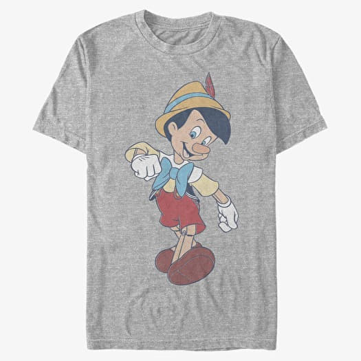 Camiseta Merch Disney Pinocchio - Vintage Pinocchio Unisex T-Shirt Heather Grey