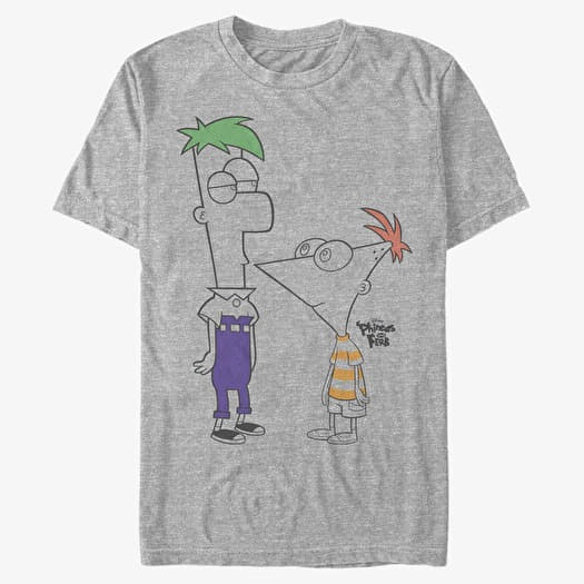 T-shirt Merch Disney Classics Phineas And Ferb - Boys of Summer Unisex T-Shirt Heather Grey