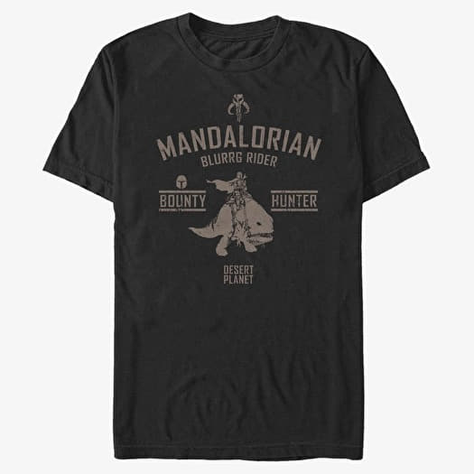 T-särk Merch Star Wars: The Mandalorian - Blurrg Rider Unisex T-Shirt Black