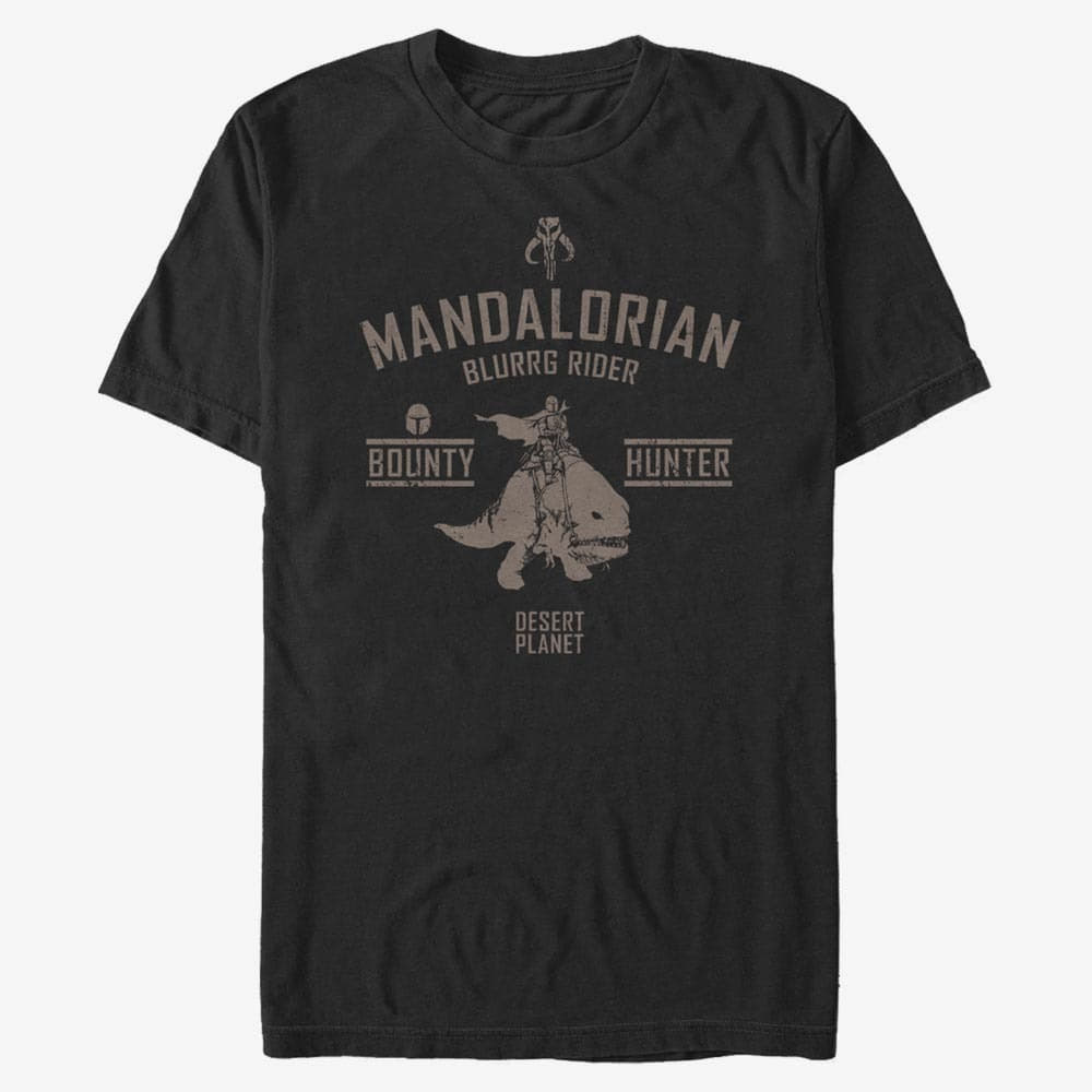 T-särgid Merch Star Wars: The Mandalorian - Blurrg Rider Unisex T-Shirt Black