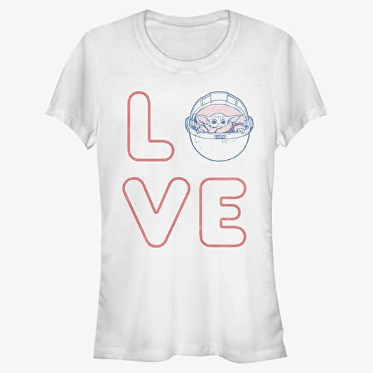T-särk Merch Star Wars: The Mandalorian - LOVE STACKED Women's T-Shirt White