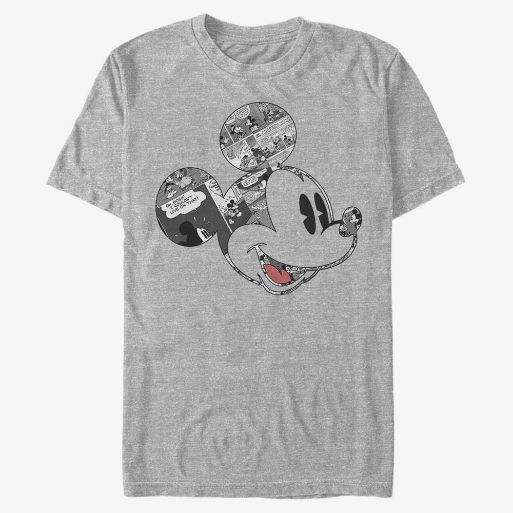 Camisetas Merch Disney Classic Mickey - Comic Mouse Unisex T-Shirt Heather Grey