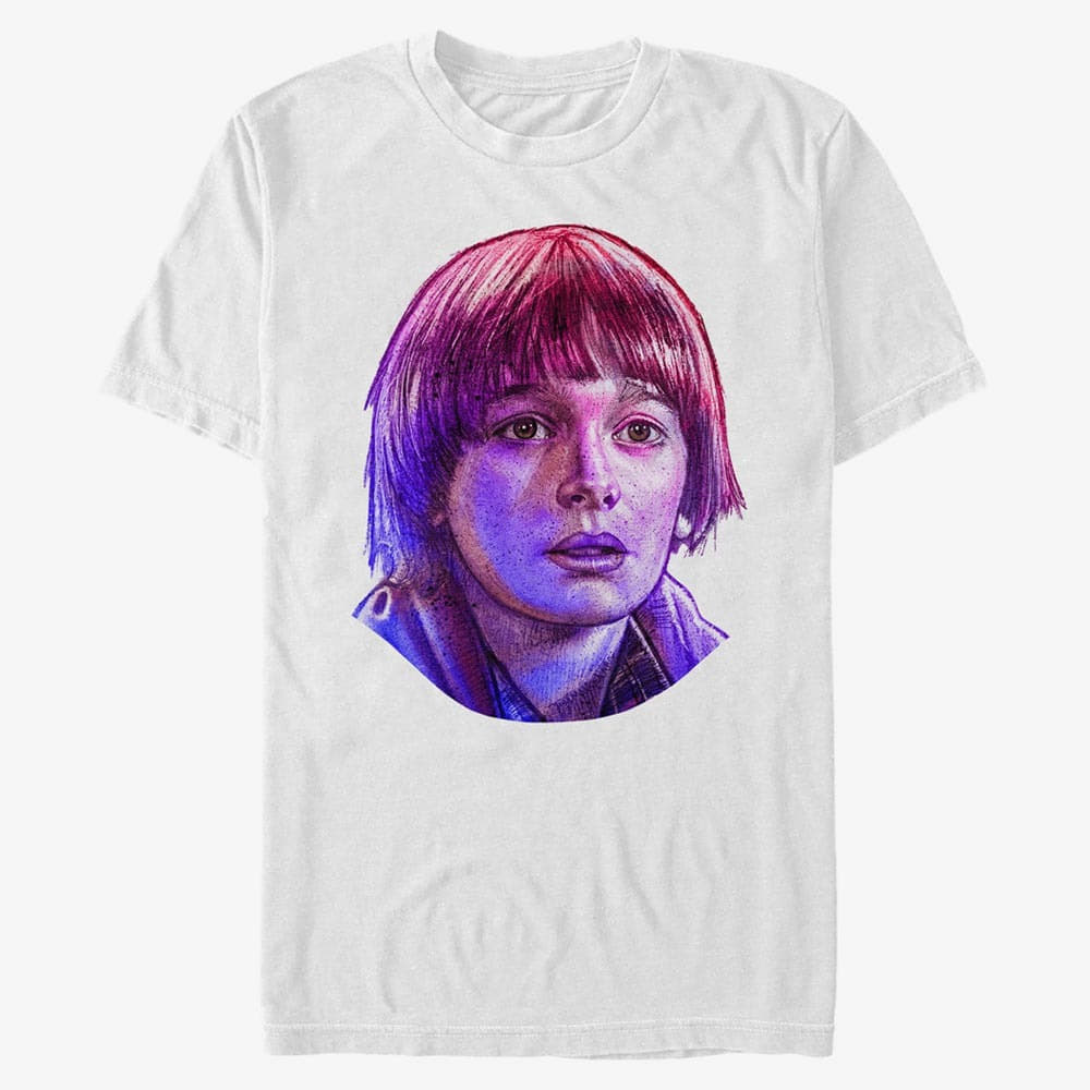 T-Shirts Merch Netflix Stranger Things - Will Big Face Unisex T-Shirt White