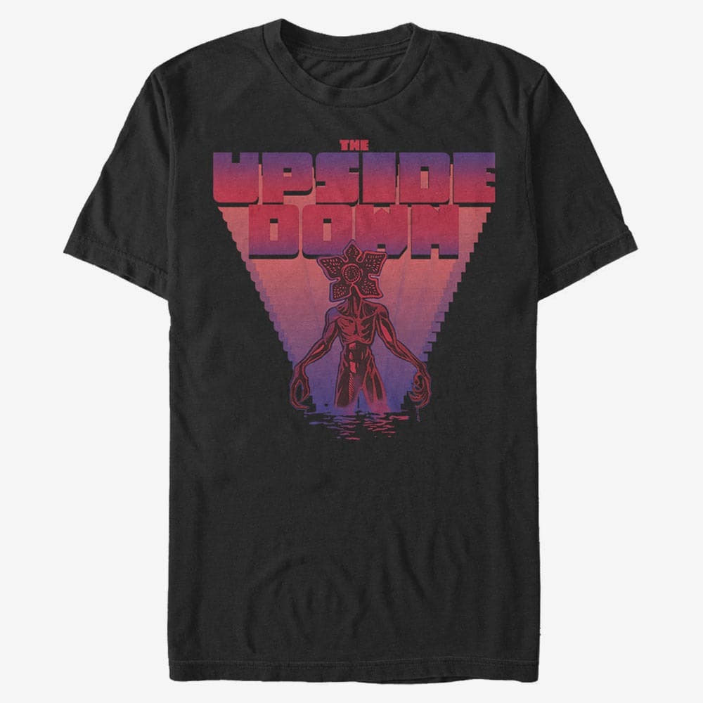 Tričká Merch Netflix Stranger Things - Arcade Monster Unisex T-Shirt Black