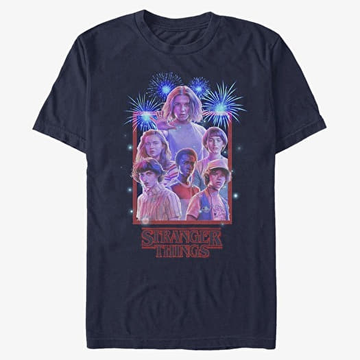 Maglietta Merch Netflix Stranger Things - Stranger Box Unisex T-Shirt Navy Blue