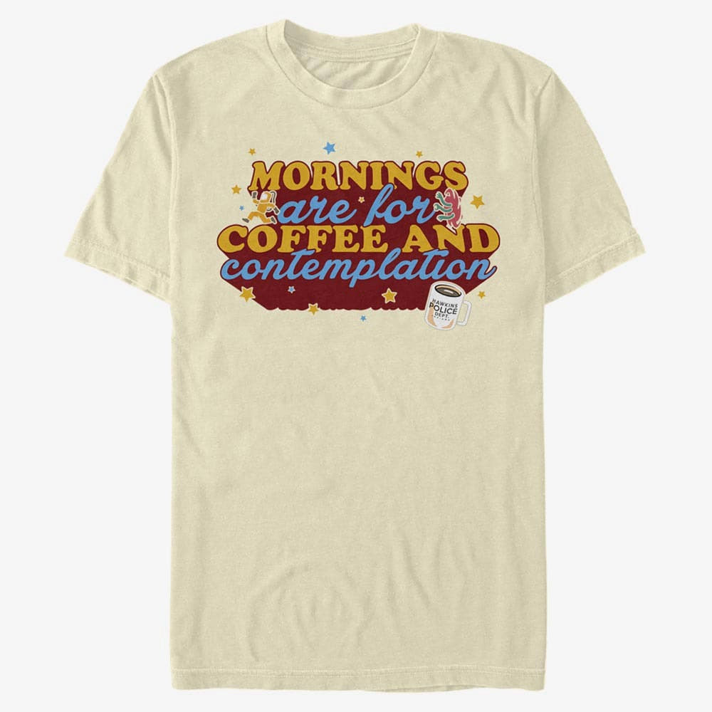 T-Shirts Merch Netflix Stranger Things - Coffee Contemplations Unisex T-Shirt Natural