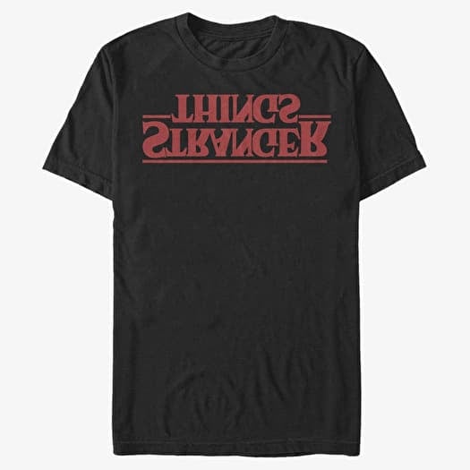 T-särk Merch Netflix Stranger Things - Stranger Upside Down Logo Unisex T-Shirt Black