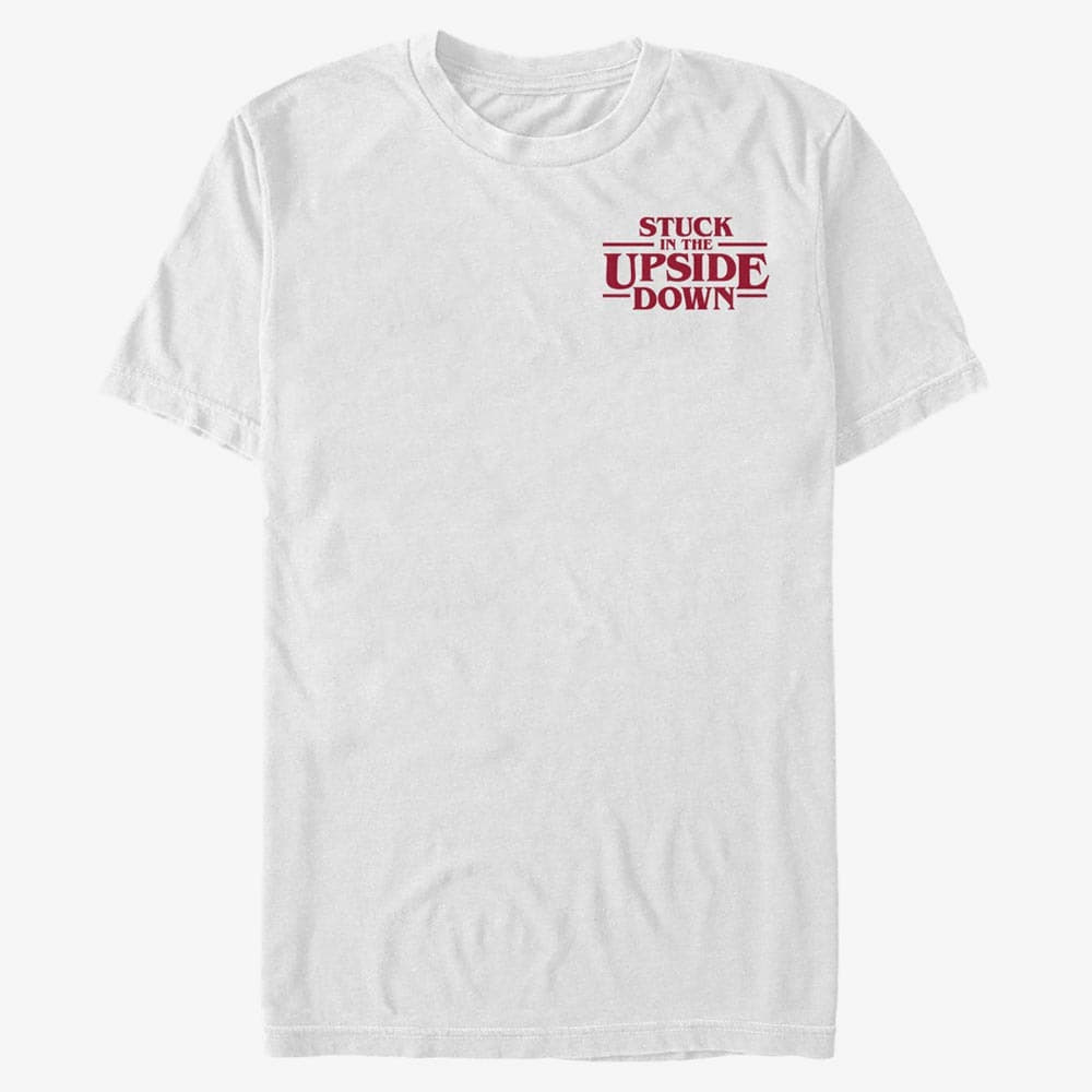 Tričká Merch Netflix Stranger Things - Upside Down Pocket Unisex T-Shirt White