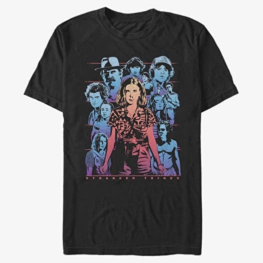 T-shirt Merch Netflix Stranger Things - Populous Gaze Unisex T-Shirt Black