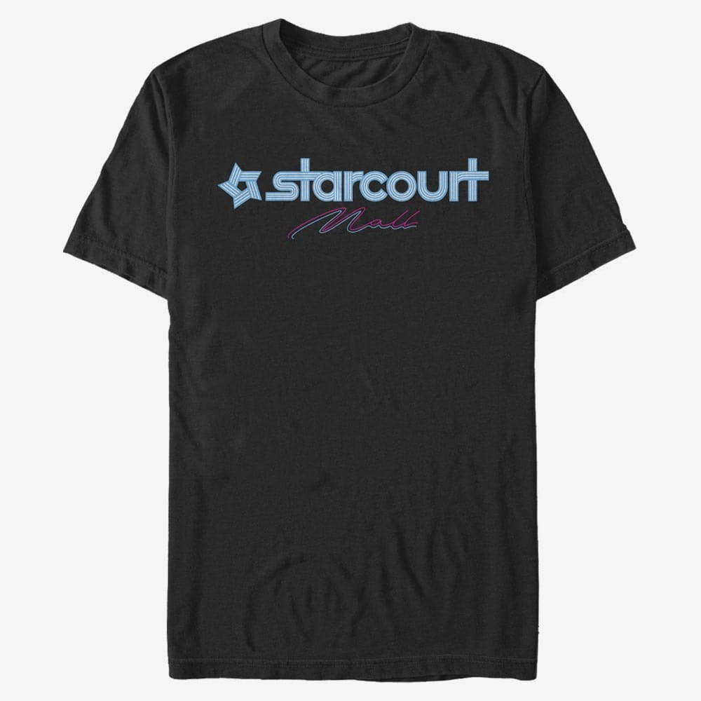 Tričká Merch Netflix Stranger Things - Starcourt Logo Unisex T-Shirt Black