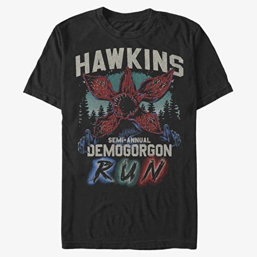 T-shirt Merch Netflix Stranger Things - Hawkins Runner Unisex T-Shirt Black