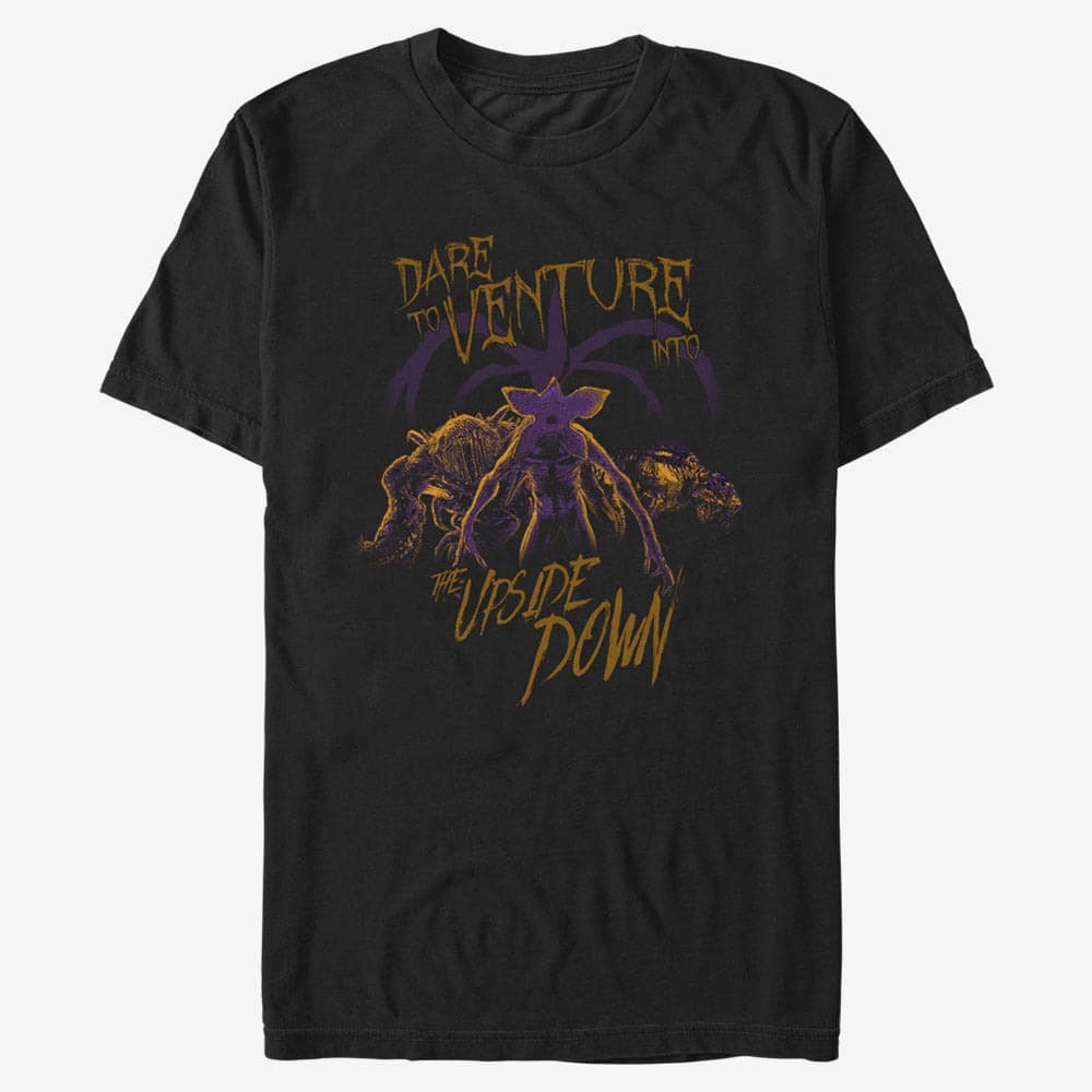 Magliette Merch Netflix Stranger Things - Upside Down Venture Unisex T-Shirt Black