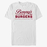 Merch Netflix Stranger Things - Benny's Burgers Unisex T-Shirt White