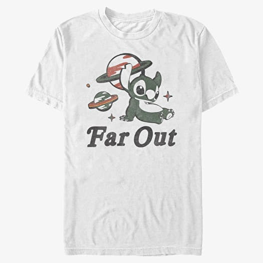 T-shirt Merch Disney Classics Lilo & Stitch - FAR OUT STITCH Unisex T-Shirt White