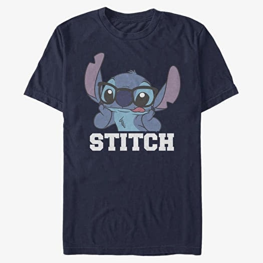 T-shirt Merch Disney Lilo & Stitch - STITCH Unisex T-Shirt Navy Blue