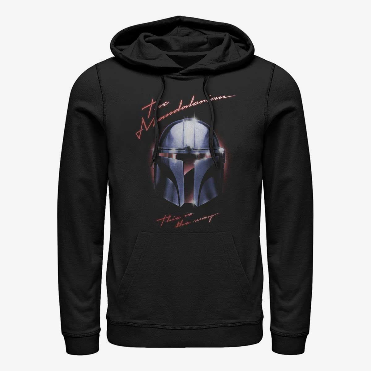 Kapuutsikud ja kampsunid Merch Star Wars: Mandalorian - Helmet Chrome Unisex Hoodie Black