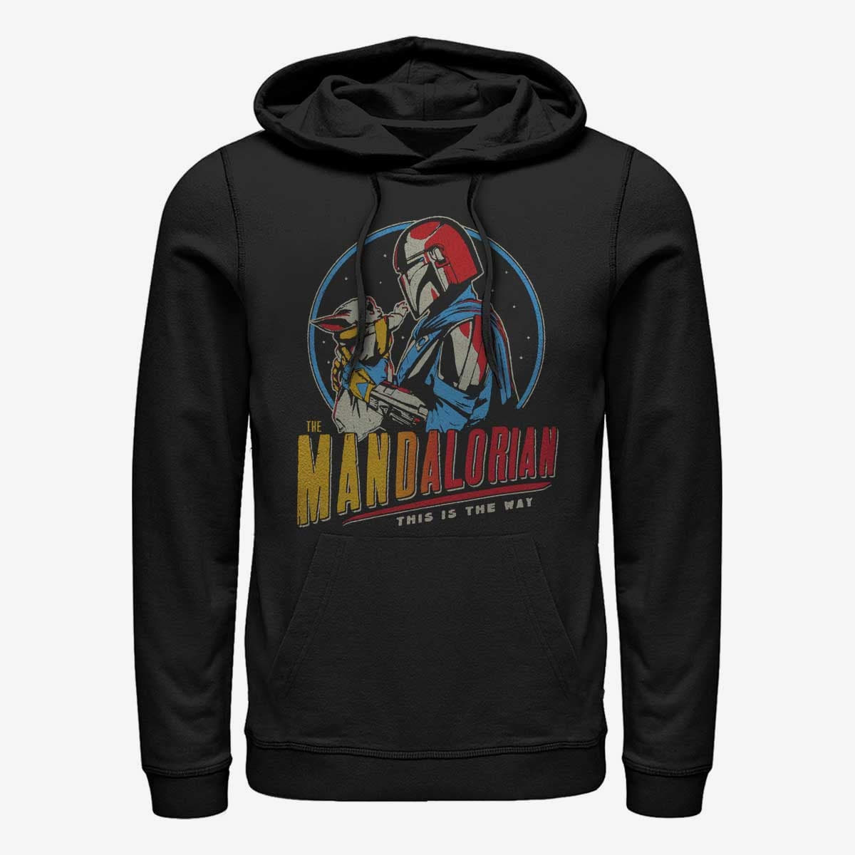 Sweatshirts Merch Star Wars: Mandalorian - Dark Rainbow Unisex Hoodie Black