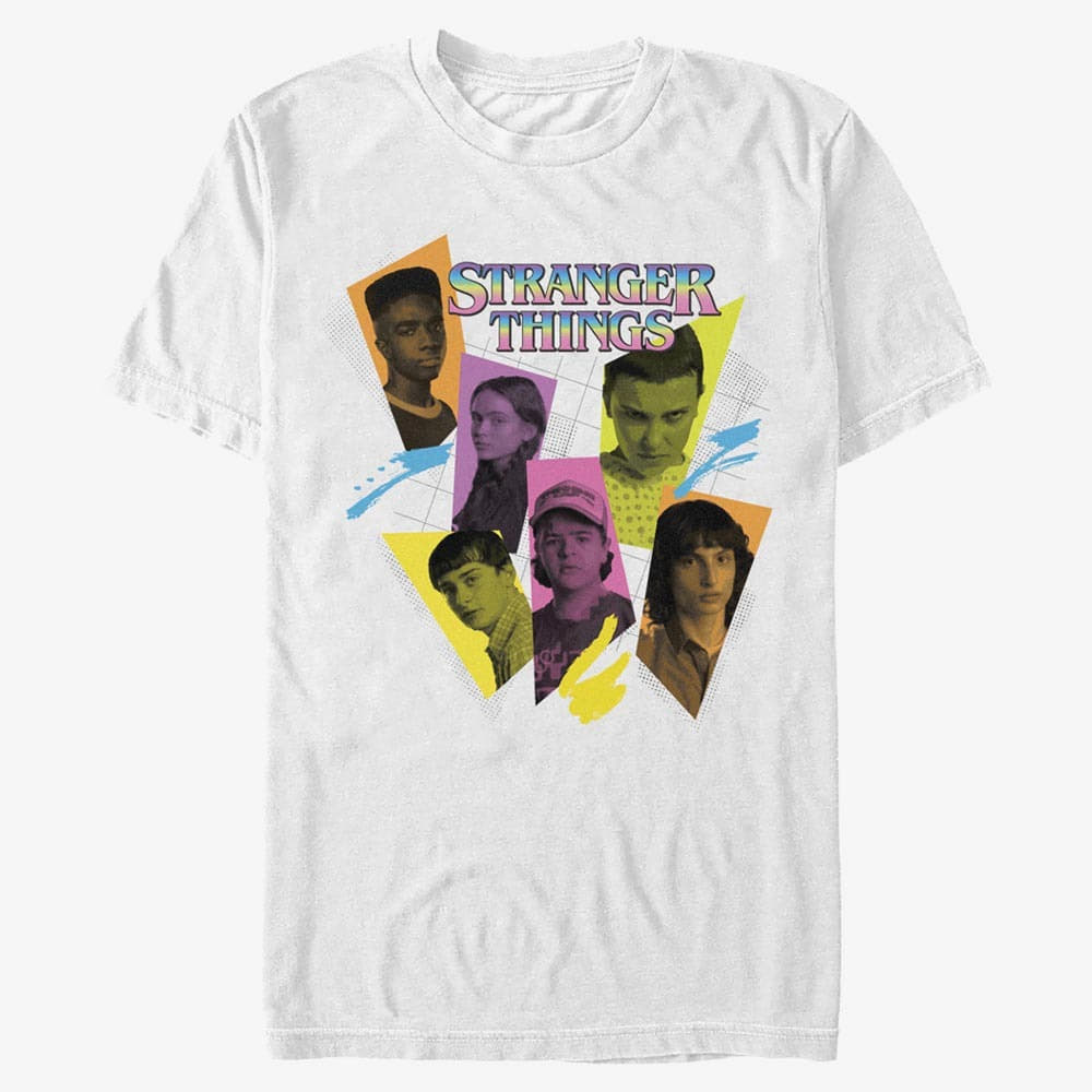 T-Shirts Merch Netflix Stranger Things - Character Tones Unisex T-Shirt White