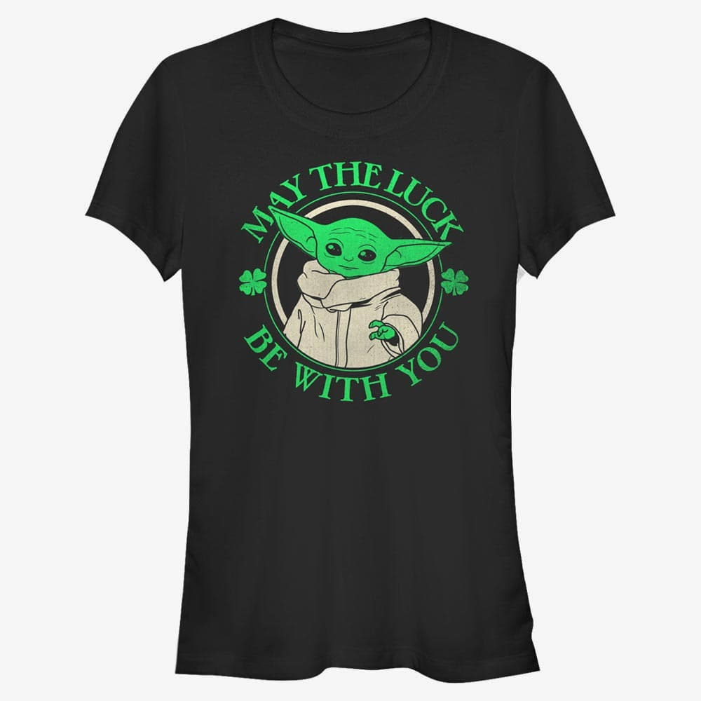 T-Shirts Merch Star Wars: Mandalorian - Luck Of The Grogu Women's T-Shirt Black