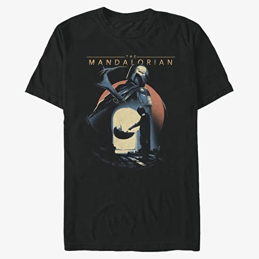 T-särk Merch Star Wars: The Mandalorian - First Encounter Unisex T-Shirt Black