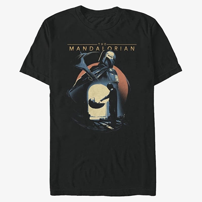 T-Shirt Merch Star Wars: The Mandalorian - First Encounter Unisex T-Shirt Black
